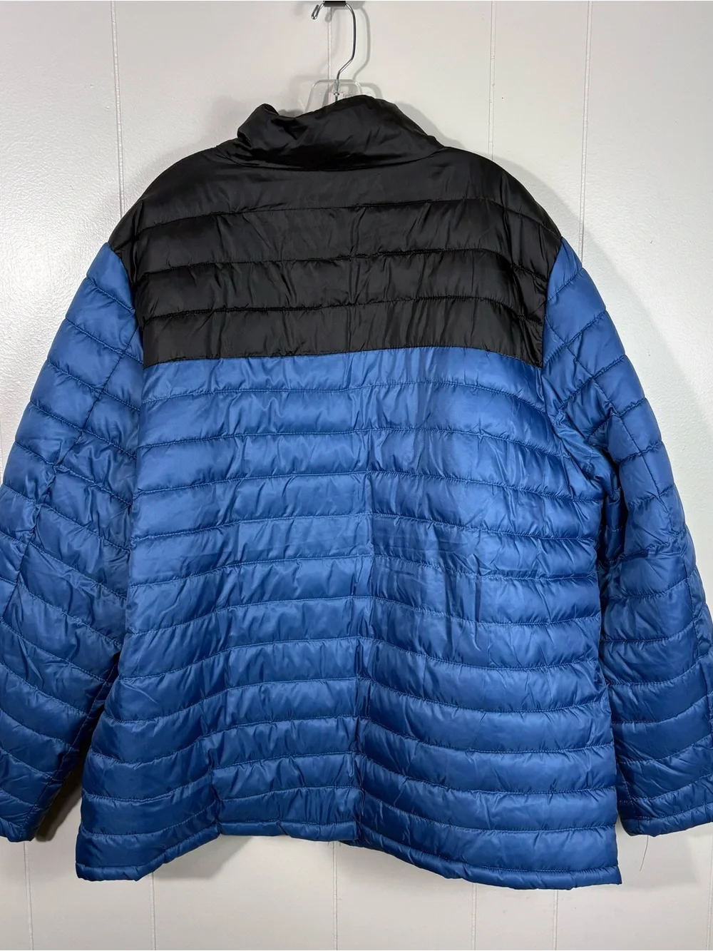 Cherokee Men's Black Blue Colorblock Puffer Full Zip Winter Coat Jacket 2X 2XL